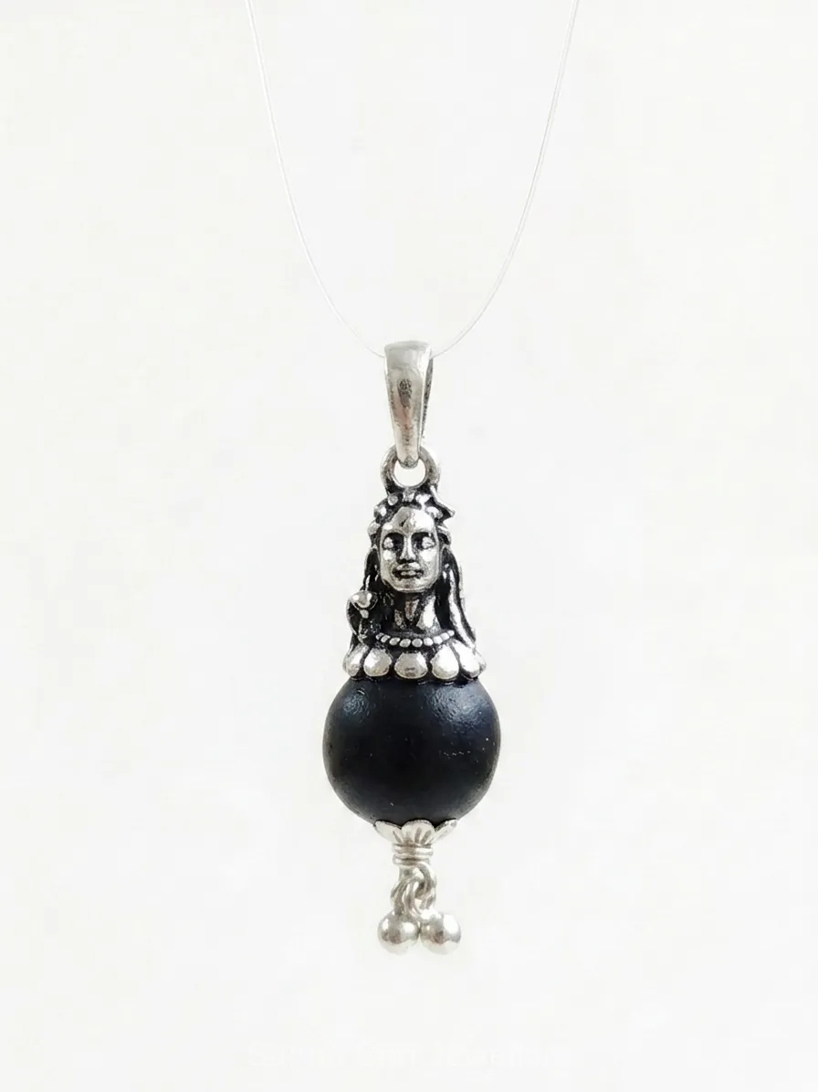 Textured Om Silver Pendant thumbnail 2