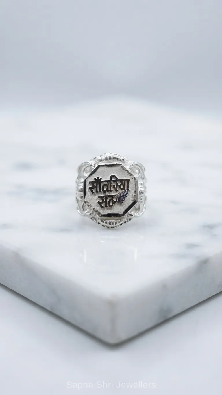 925 Sterling Silver Sanwariya Seth Ring for Men thumbnail 4