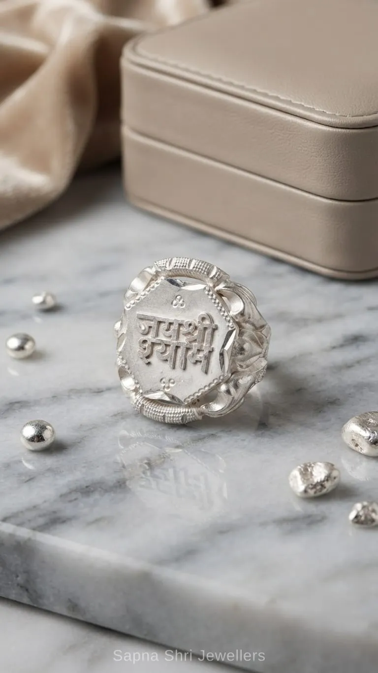 Khatu Shyam Ji Silver Ring Divine Blessings Design thumbnail 3