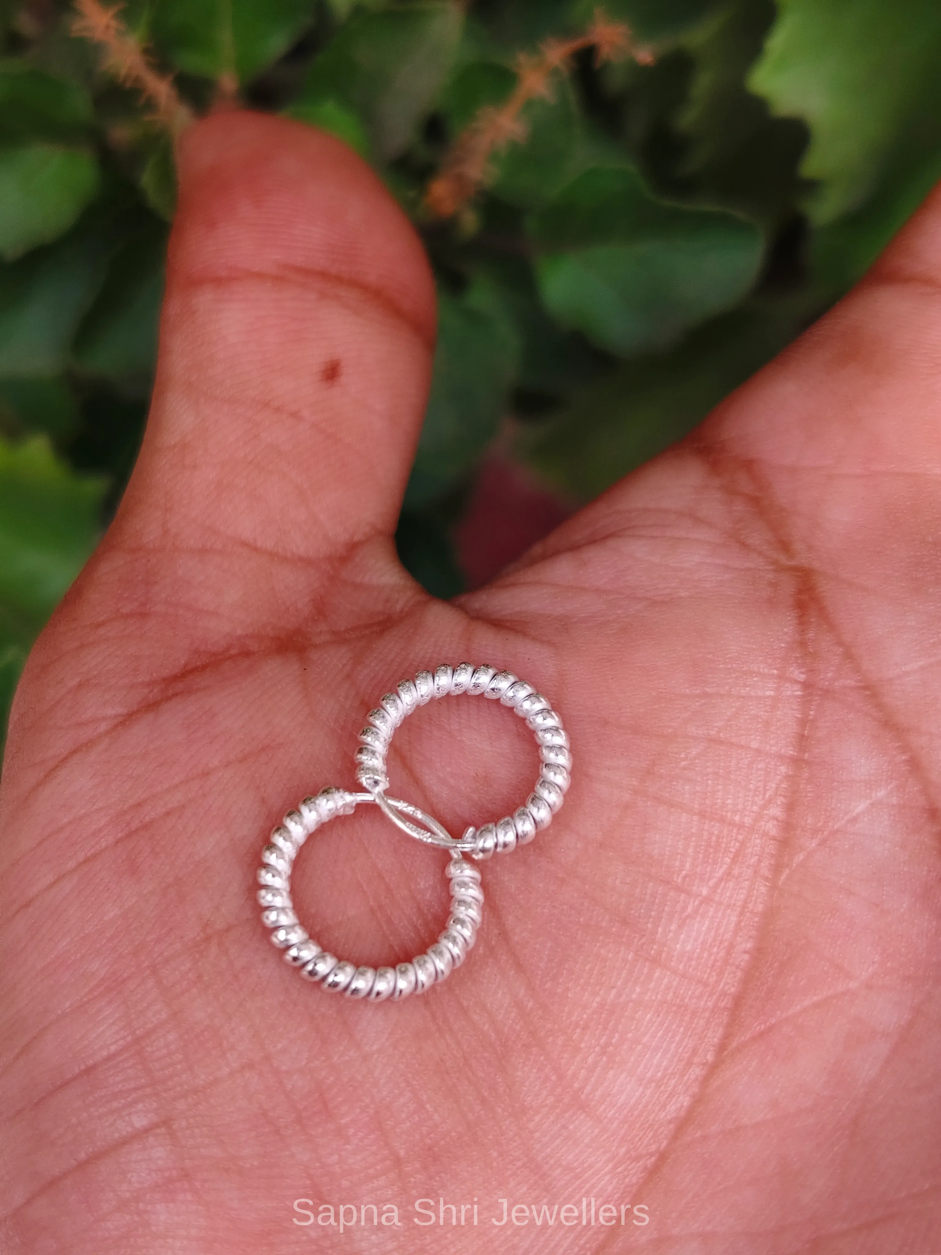 Silver Hoop Earrings for Women thumbnail 3