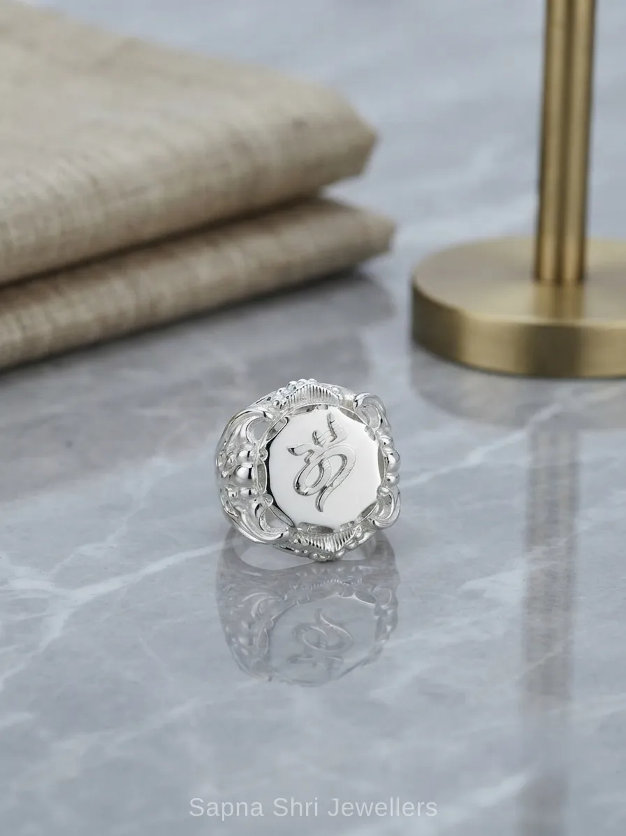 Divine Om Symbol Artistic Ring thumbnail 4