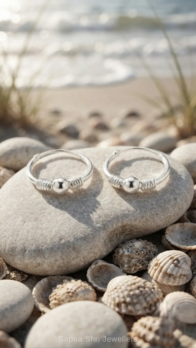 Classic Silver Bali Earrings thumbnail 4