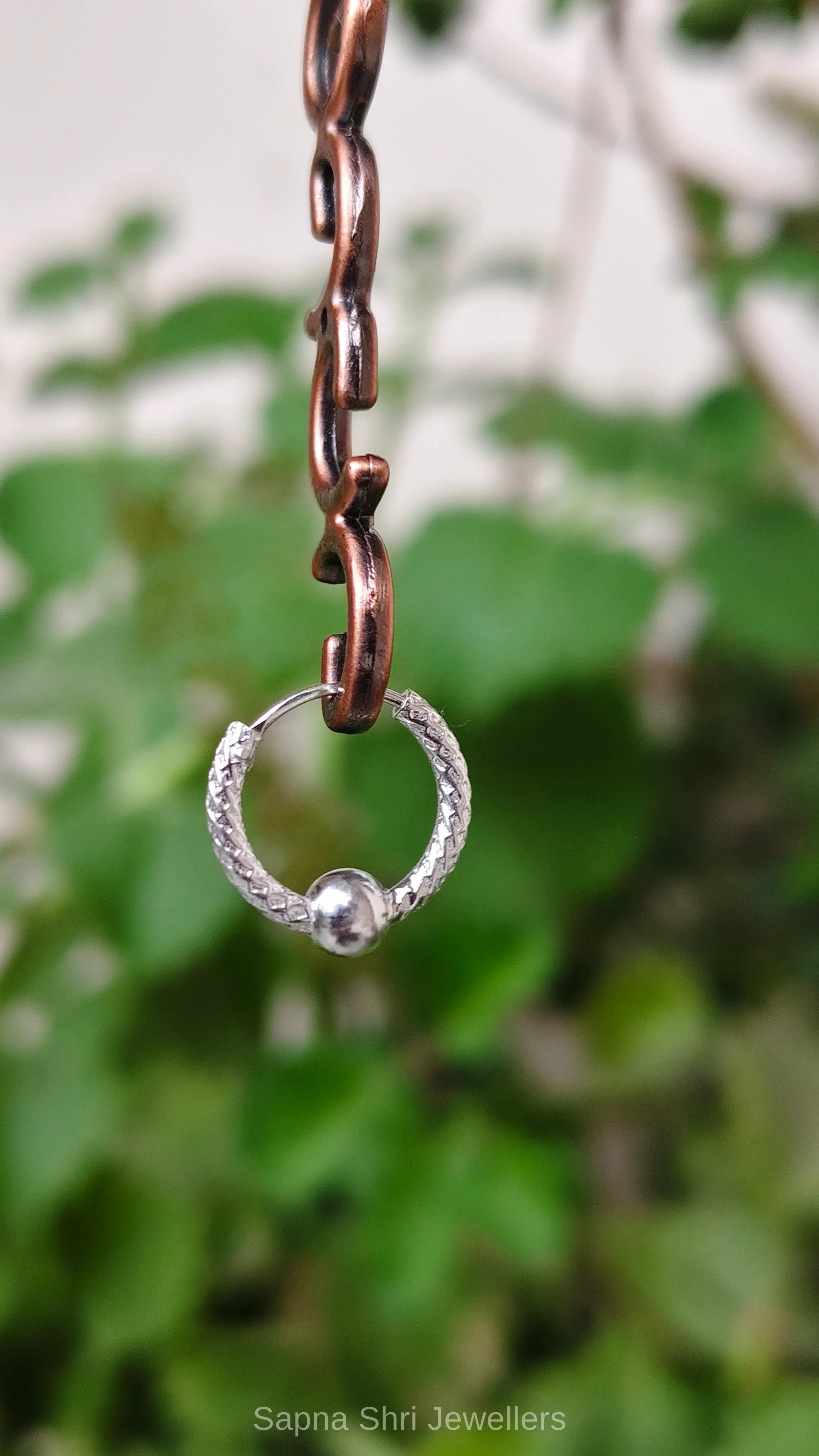 925 Sterling Silver Diamond Cut Ball Bali Earrings thumbnail 4