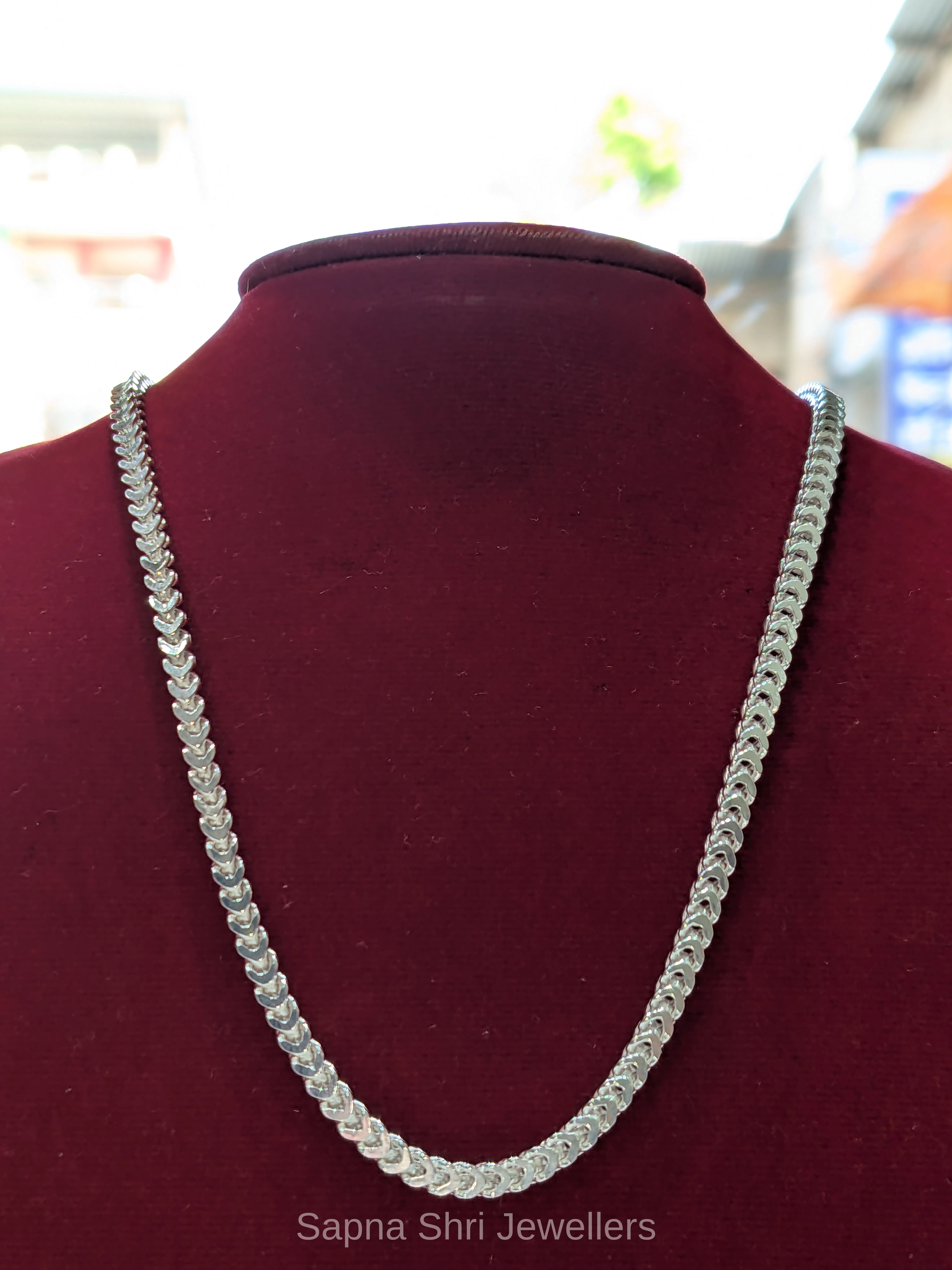 Herringbone Silver Chain thumbnail 4
