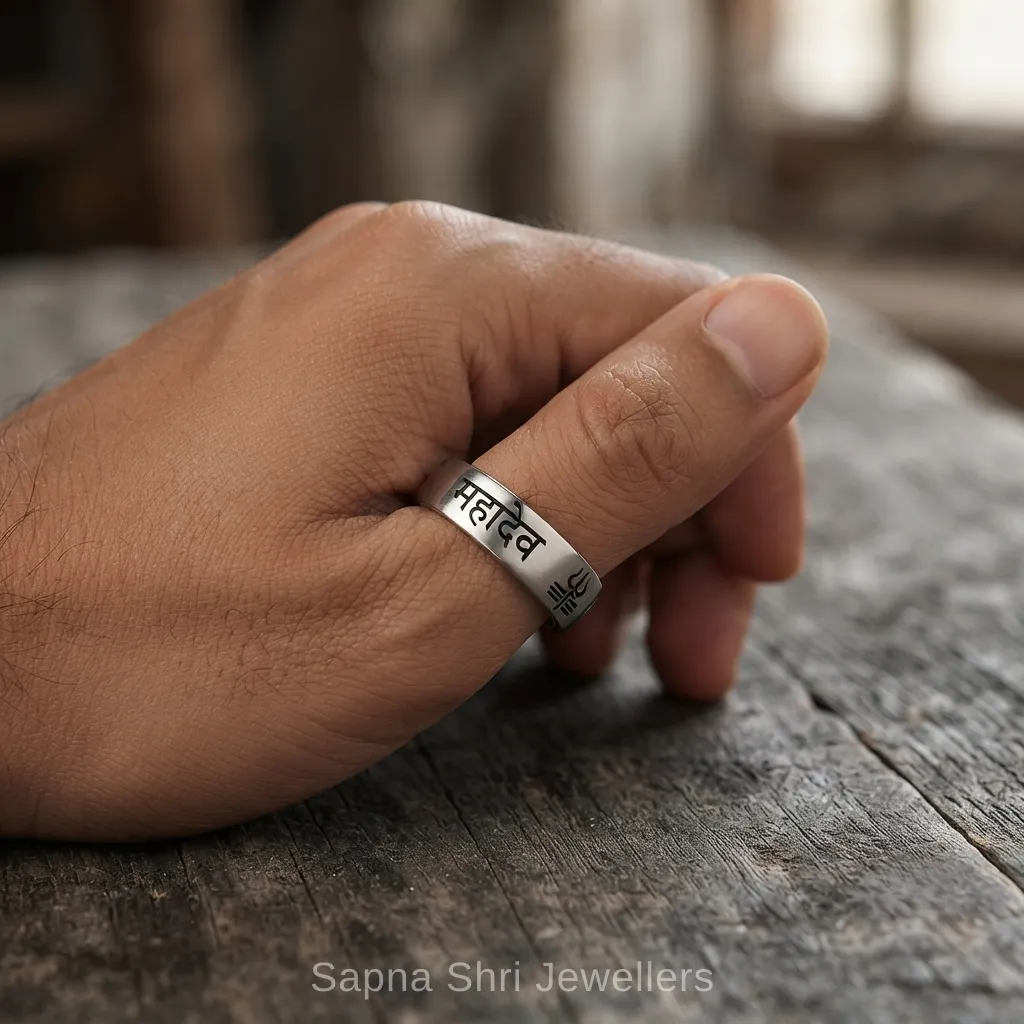 Mahadev Trishul Band Ring thumbnail 3