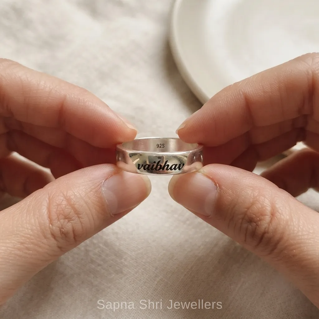 Personalised Silver Name Ring for Men thumbnail 2