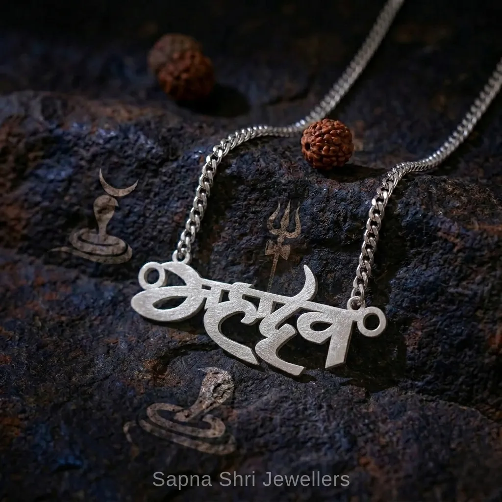 Classic Om Silver Locket for Men and Women thumbnail 4