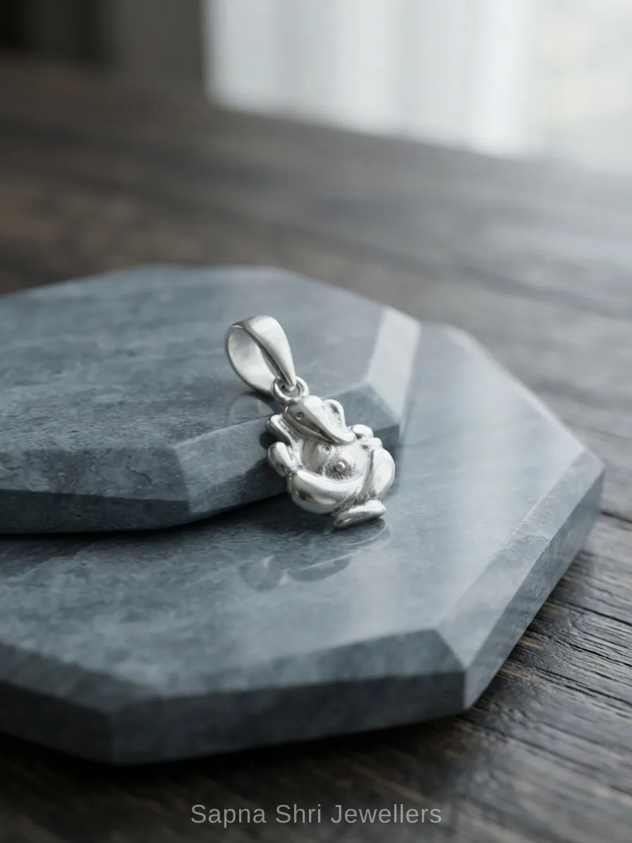 925 Sterling Silver Ganesh ji Pendant thumbnail 2