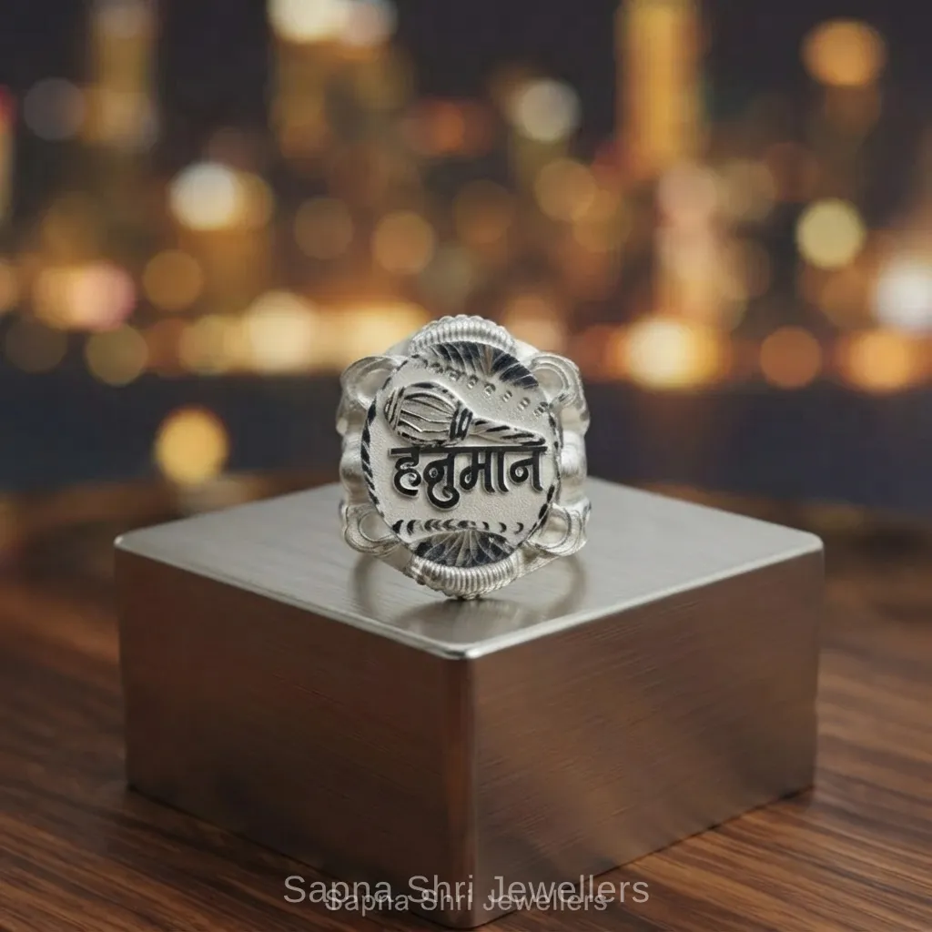 Hanuman Silver Ring for Men thumbnail 4