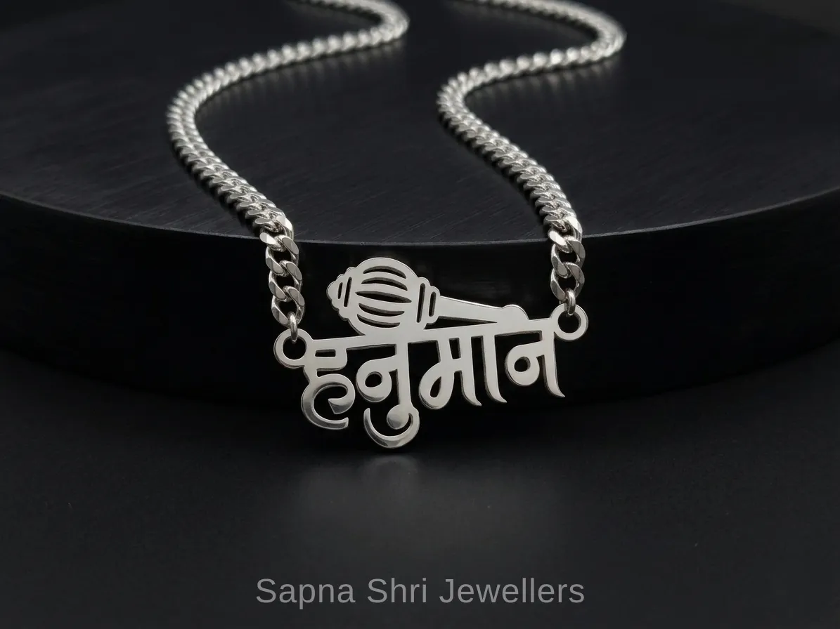 Hanuman Gada Name Necklace thumbnail 4