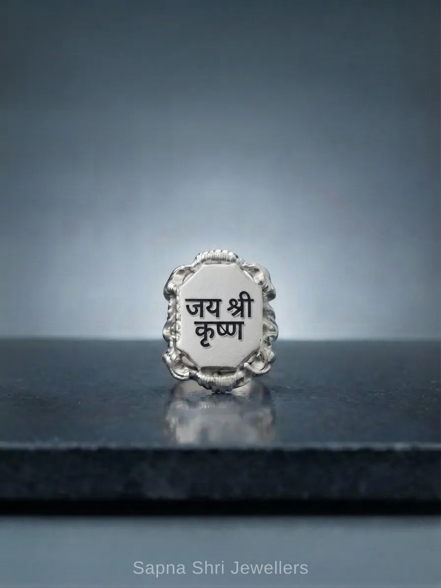 Krishna Silver Ring for Women Elegant Adjustable Design