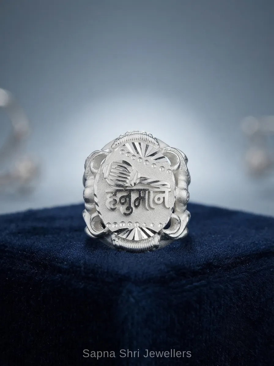 Hanuman Silver Ring for Men thumbnail 3