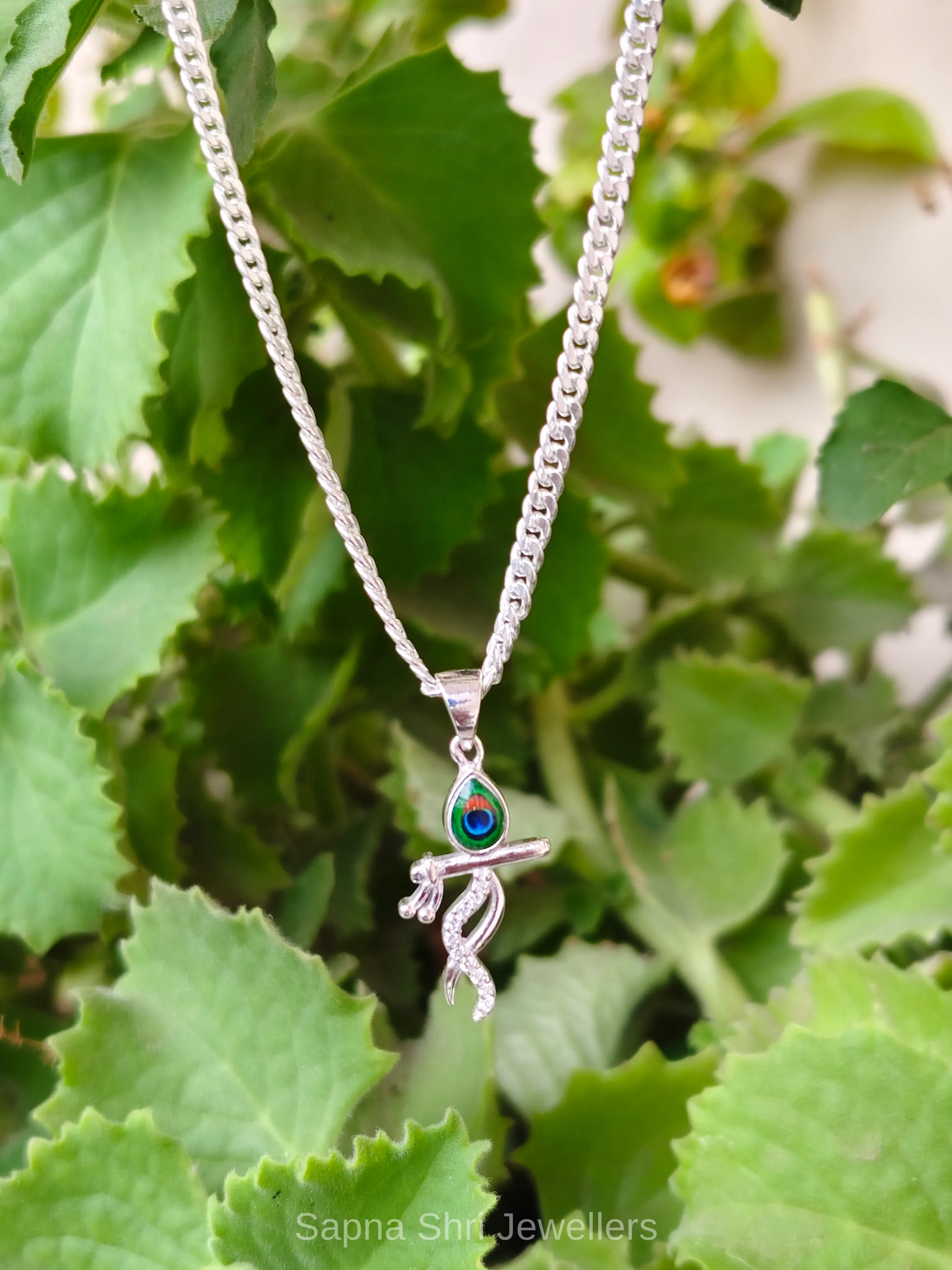Krishna Silver Pendant Divine Krishna Jewellery for Gifting thumbnail 4