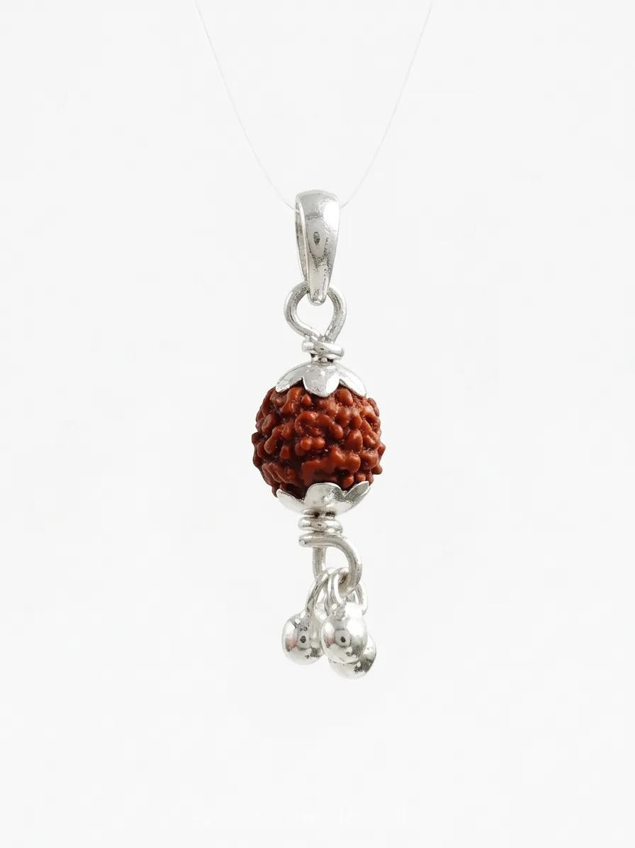 Rudraksha Silver Pendant for Mahadev Devotees thumbnail 2