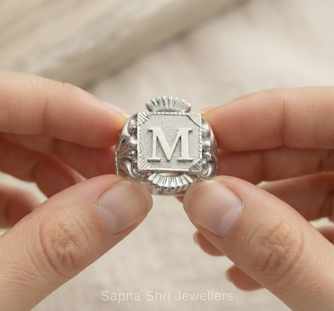 Silver Name Ring for Men Online thumbnail 2