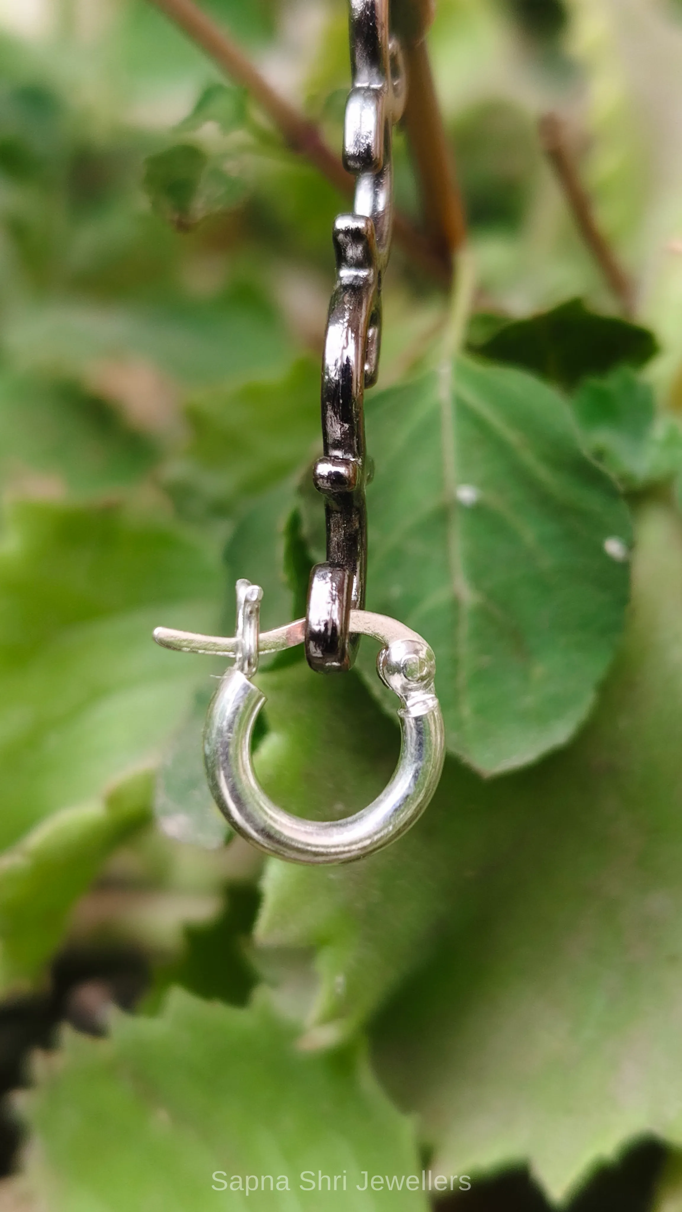 925 Sterling Silver Classic Plain Bali Hoop Earrings for Men & Women thumbnail 3