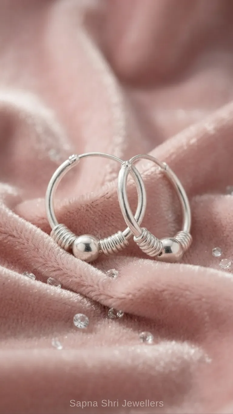 Classic Silver Bali Earrings thumbnail 2