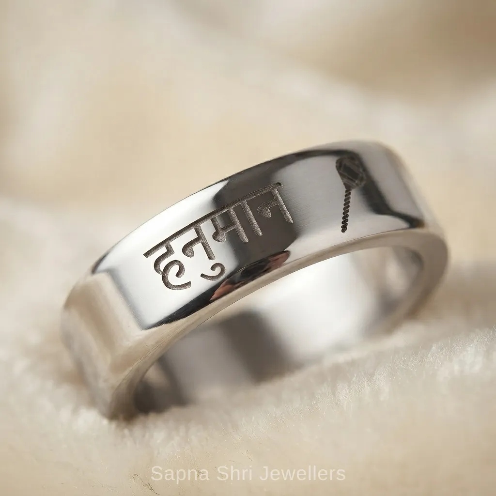 925 Silver Hanuman Ring for Men Adjustable Spiritual Design thumbnail 3