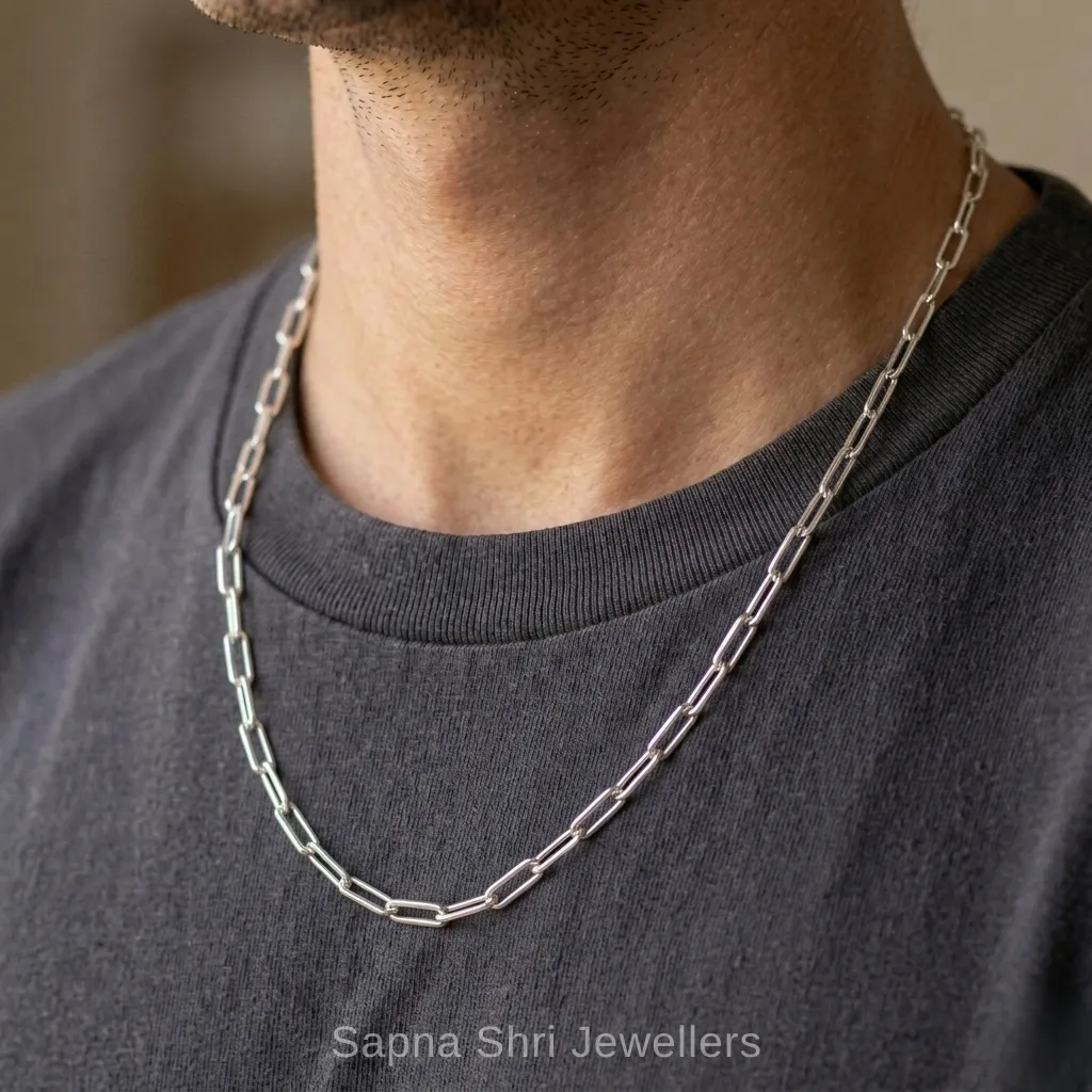 Paperclip Silver Chain thumbnail 3