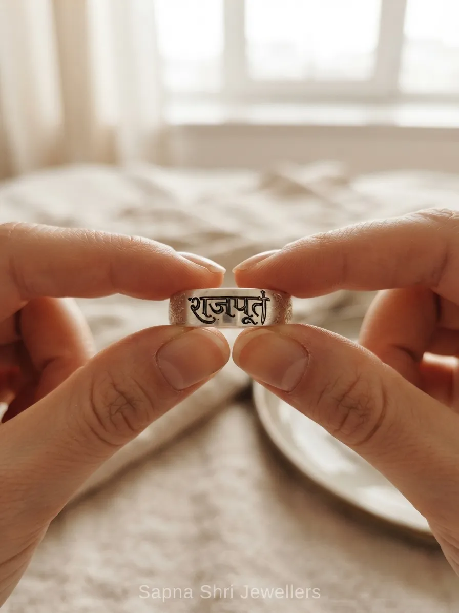 925 Sterling Silver Personalised Name Ring thumbnail 3