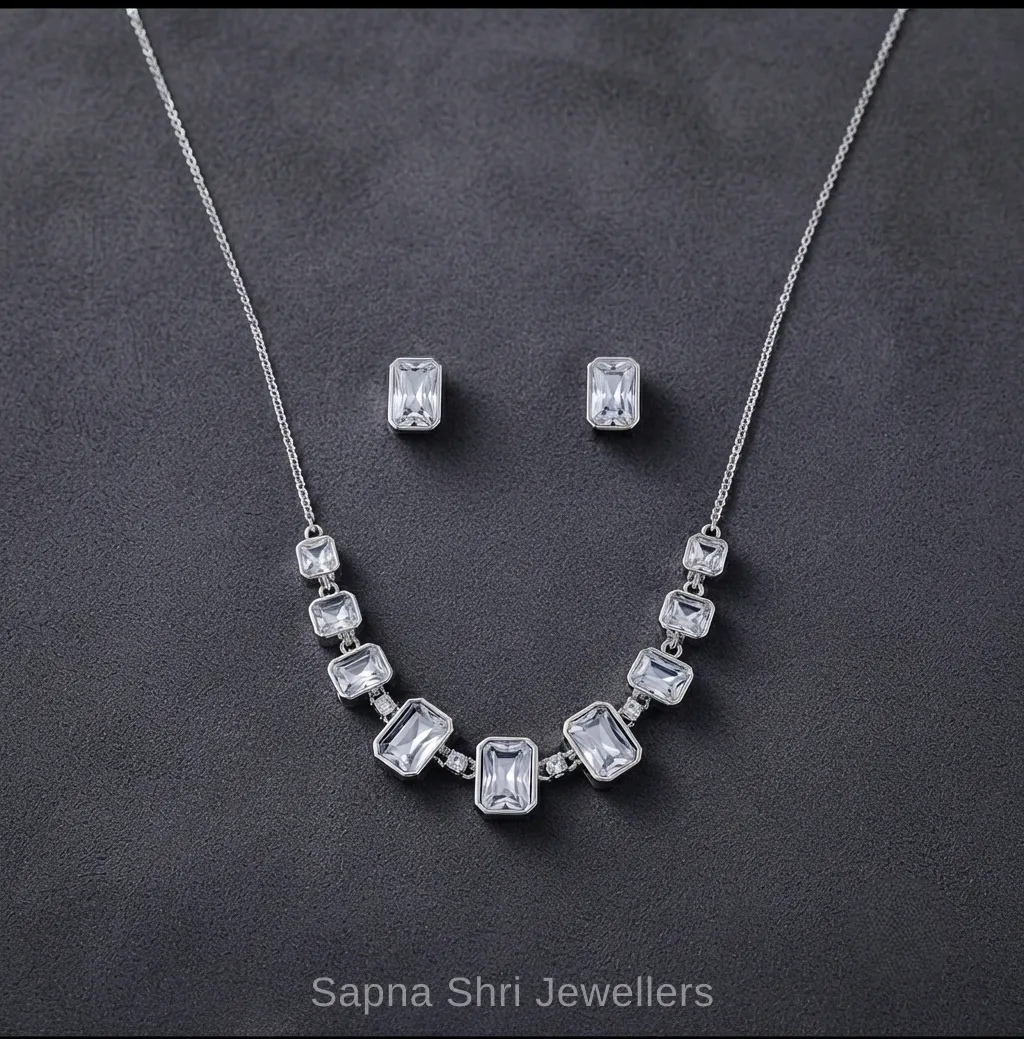 Pure Silver Chain Pendant Set for Daily Wear thumbnail 2