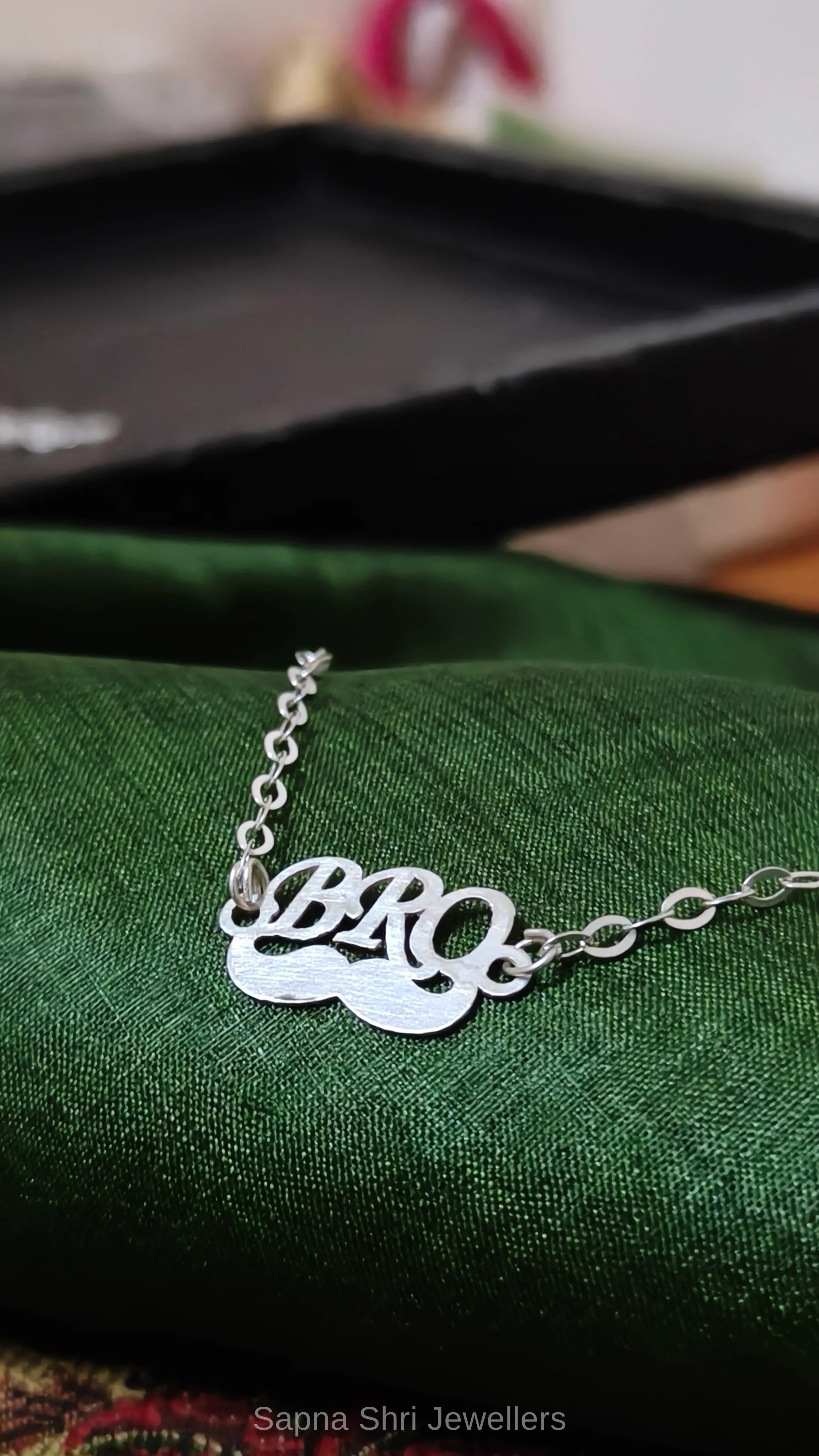 BRO Mustache Silver Rakhi for Brother thumbnail 3
