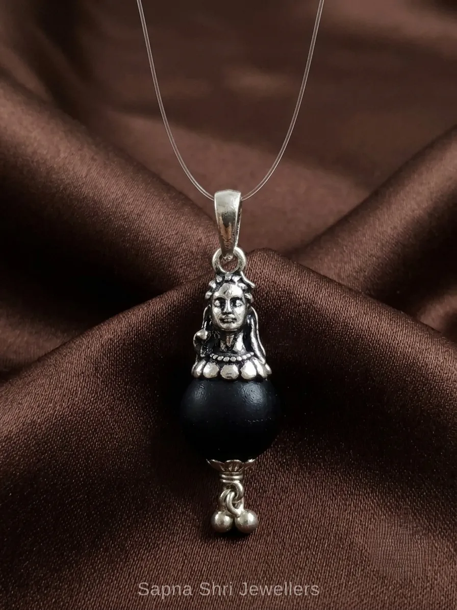 Textured Om Silver Pendant thumbnail 4