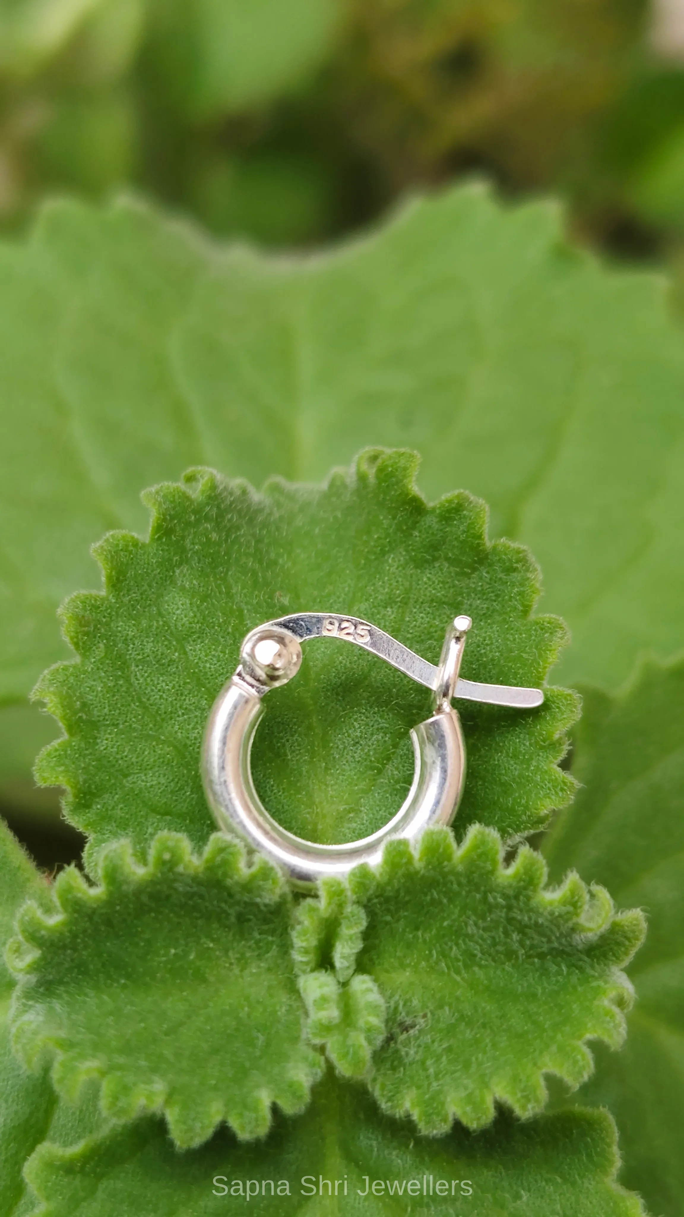 925 Sterling Silver Classic Plain Bali Hoop Earrings for Men & Women thumbnail 2