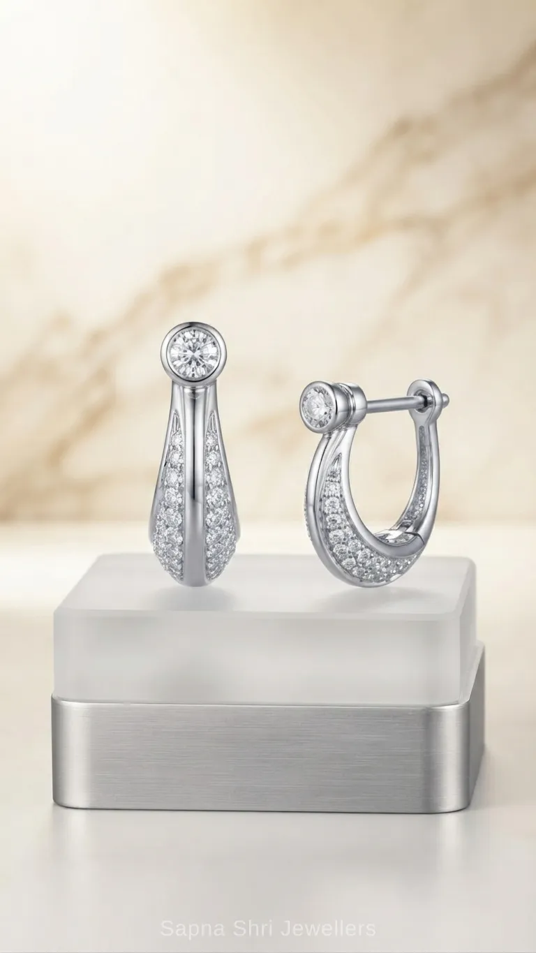 925 Sterling Silver Bali Earrings for Men Thick Classic Hoop Design thumbnail 4