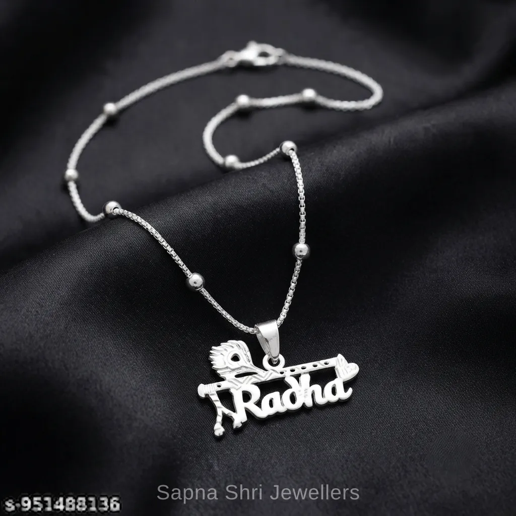 Buy 925 Silver Krishna Pendant Collection Radha Krishna Lord Krishna Designs thumbnail 4