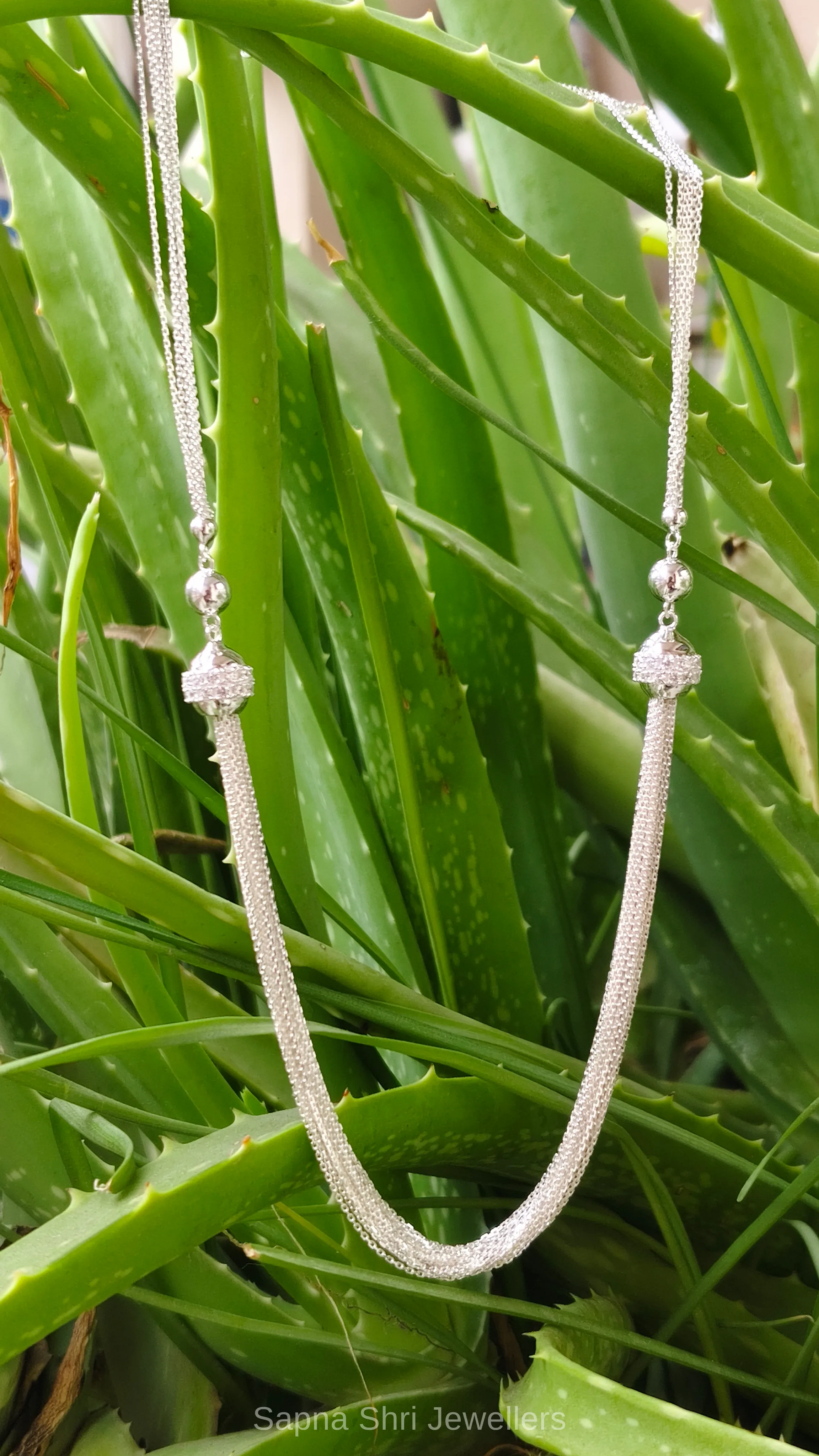 Italian Mesh Silver Chain for Ladies thumbnail 4