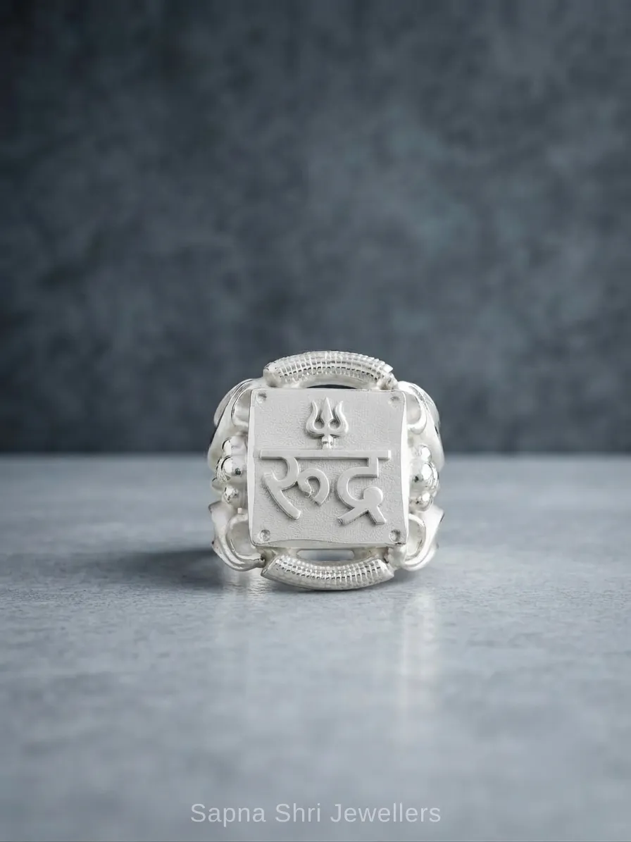 Rudra Square Devotional Ring for Men thumbnail 4