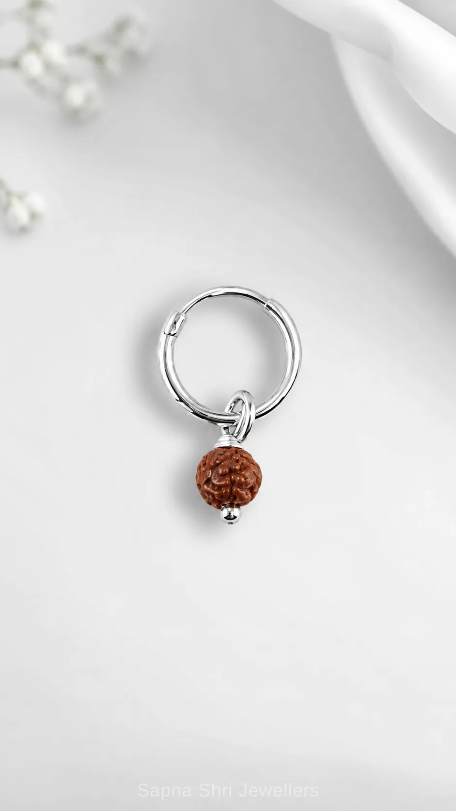 Rudraksha Silver Bali for Men thumbnail 2