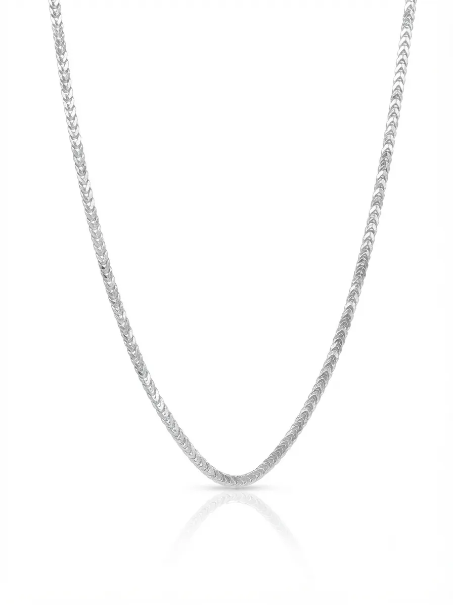 Classic Herringbone Silver Chain thumbnail 2