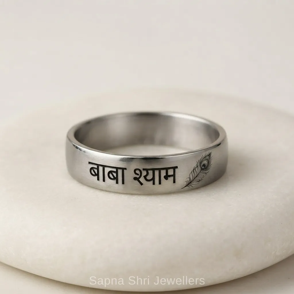 Khatushyam Silver Ring for Women Adjustable Design thumbnail 4