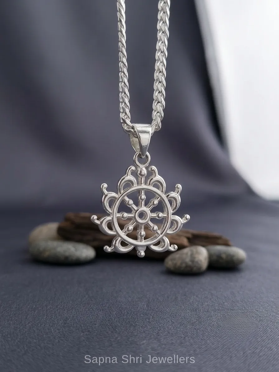 Krishna Name Silver Pendant thumbnail 3