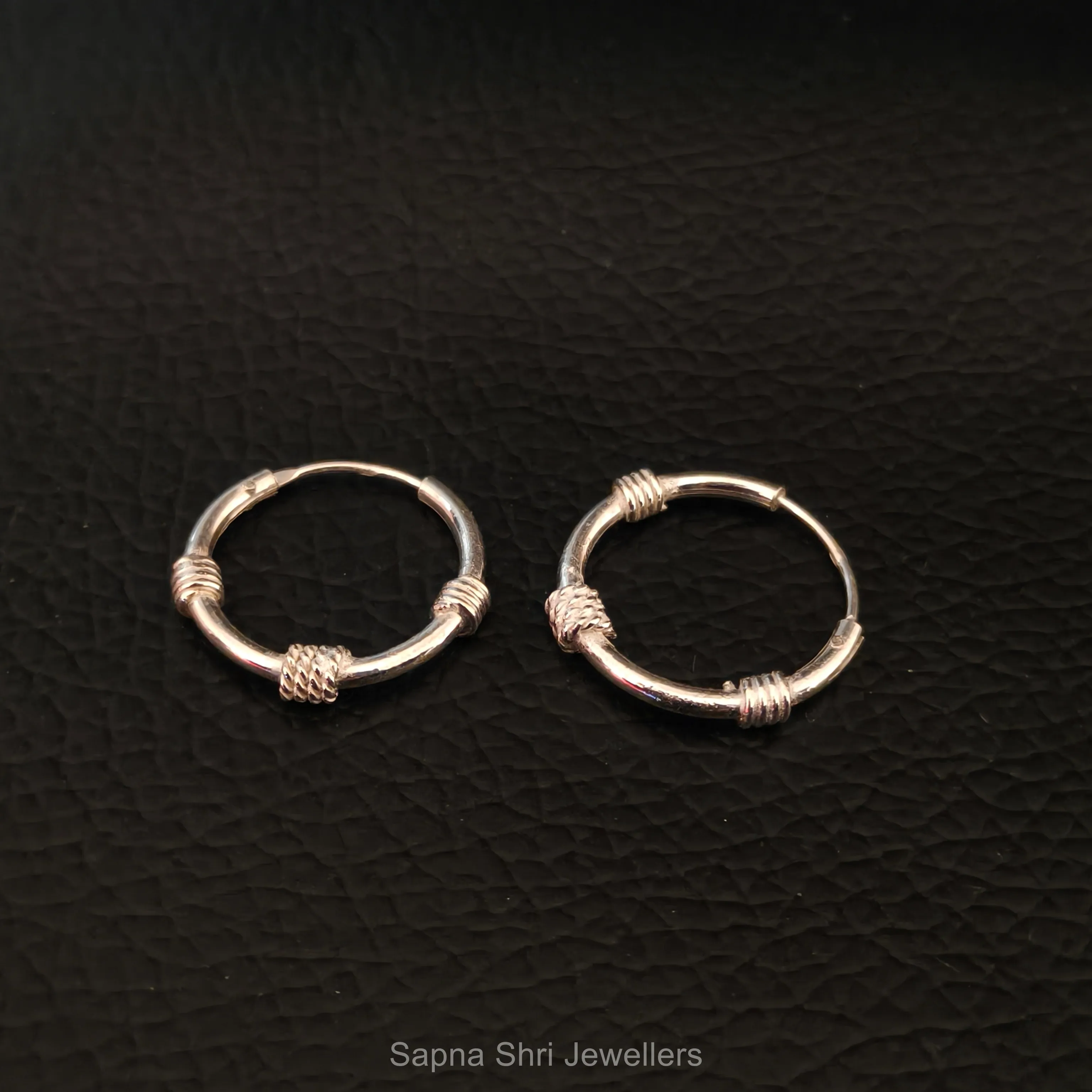 Midnight Moon Bali Hoops thumbnail 2