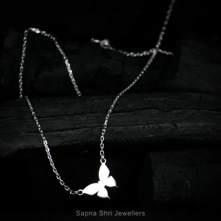 Midnight Butterfly Silver Chain thumbnail 2