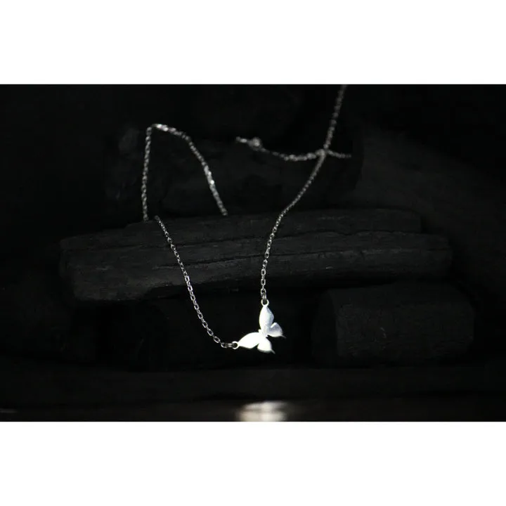 Midnight Butterfly Silver Chain thumbnail 3