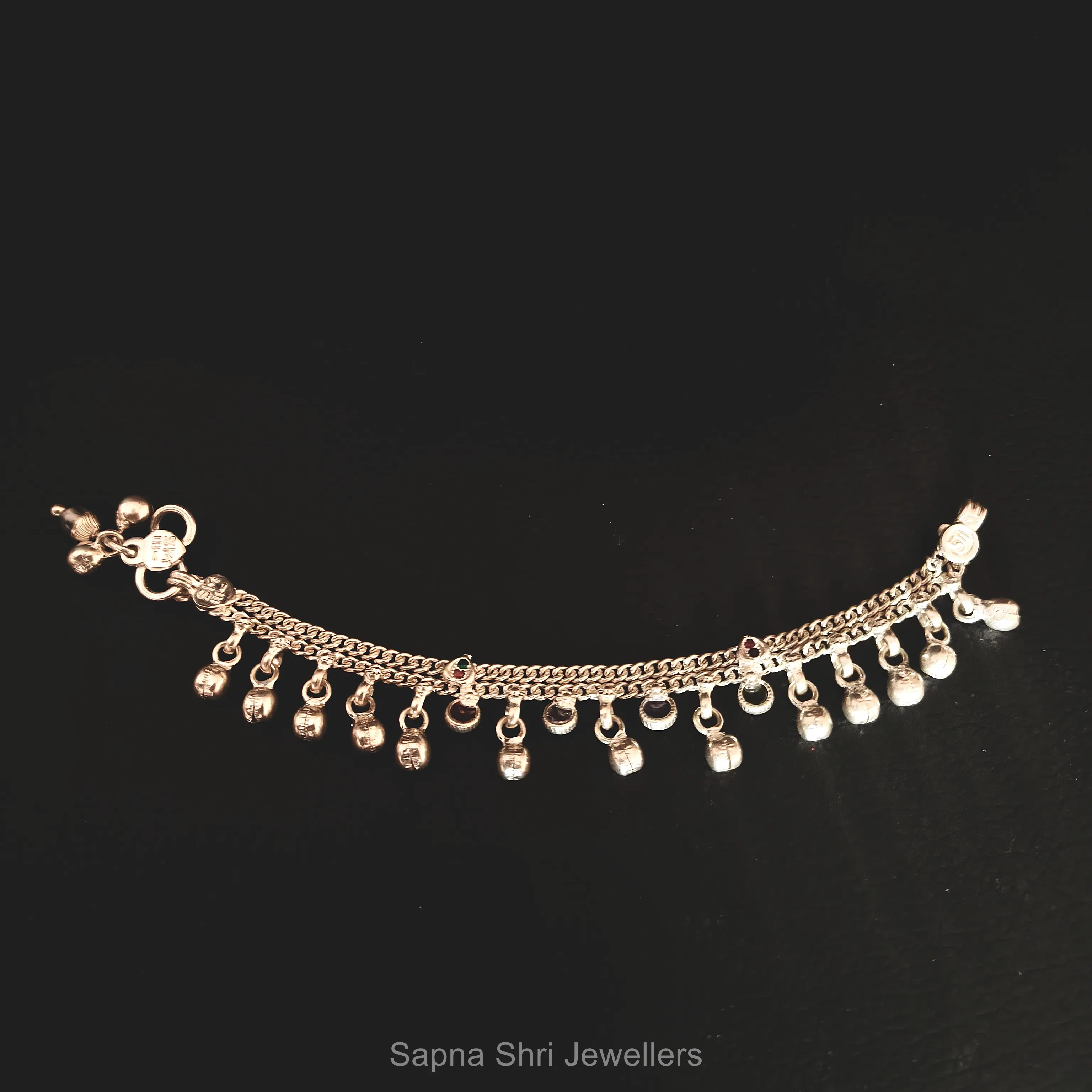 Tiny Ghungroo Silver Payal thumbnail 2