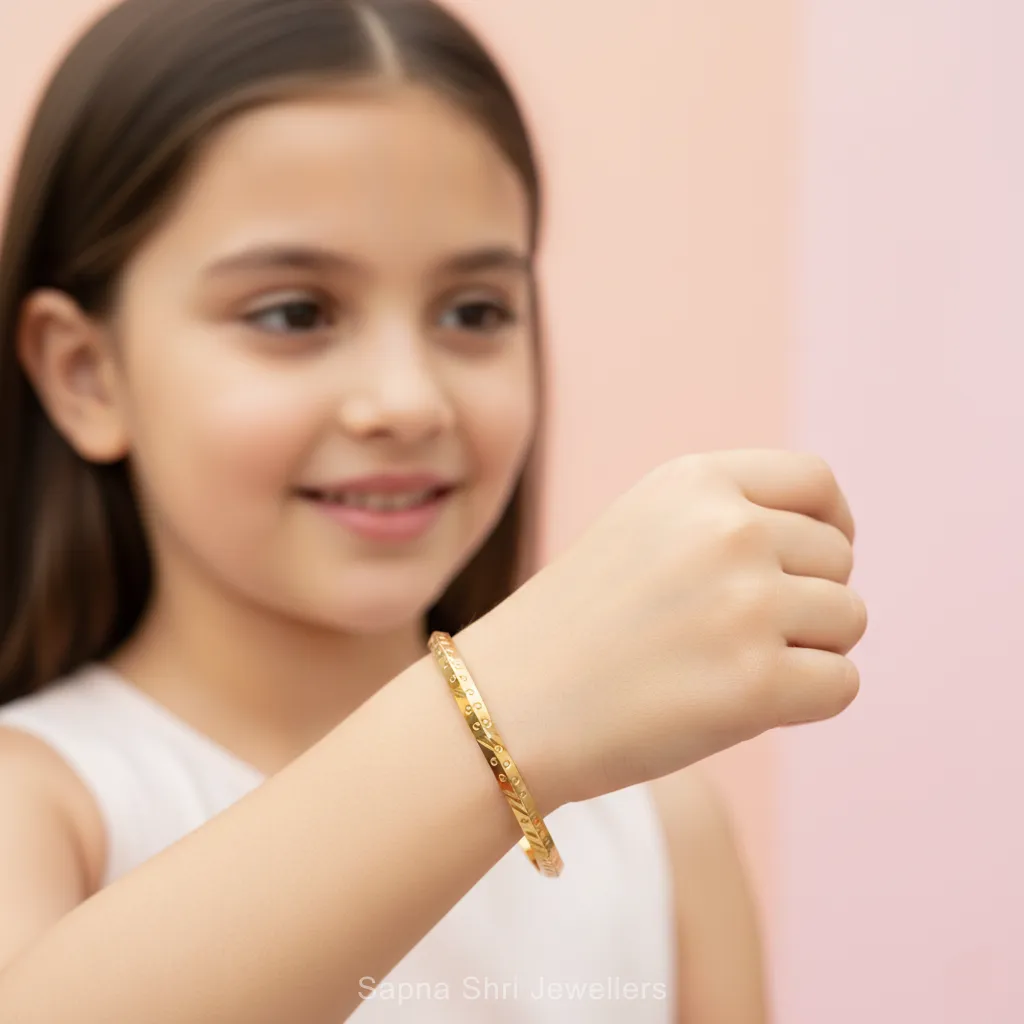 Polished Elegance Gold Kada thumbnail 2