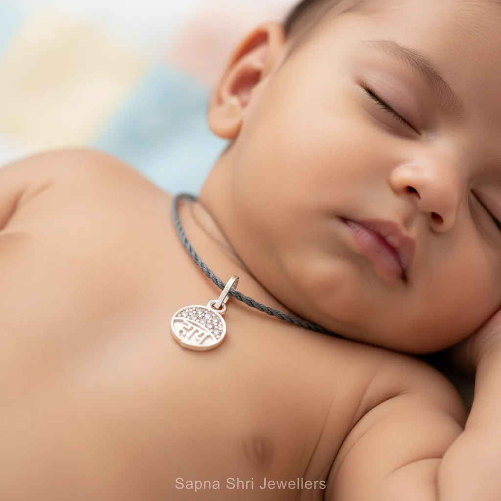 Devotional Om Silver Medallion thumbnail 3