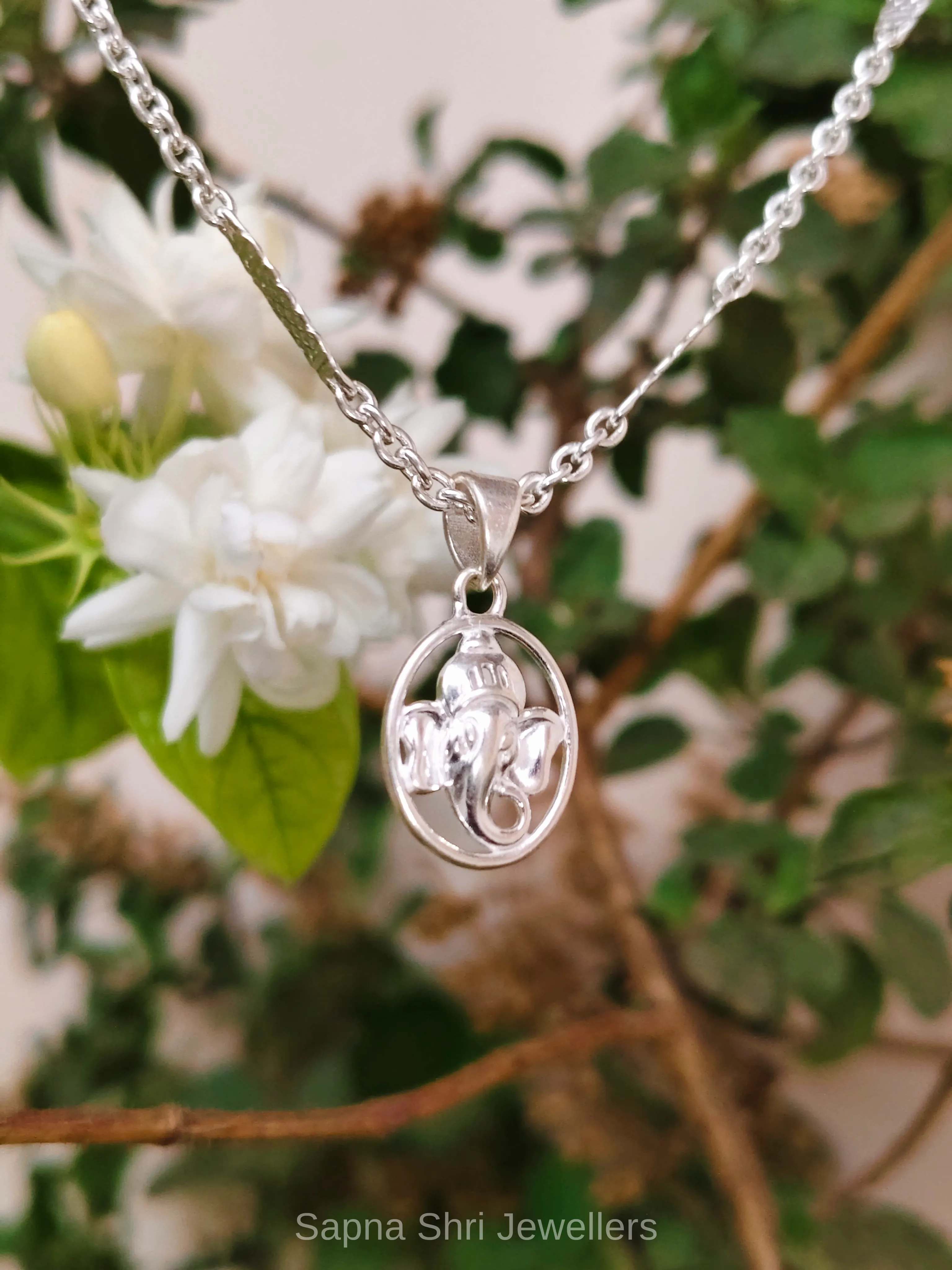 Ganesha Silver Chain Pendants thumbnail 3