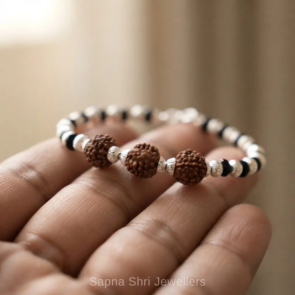 Baby Rudraksha Nazariya Bracelet thumbnail 2
