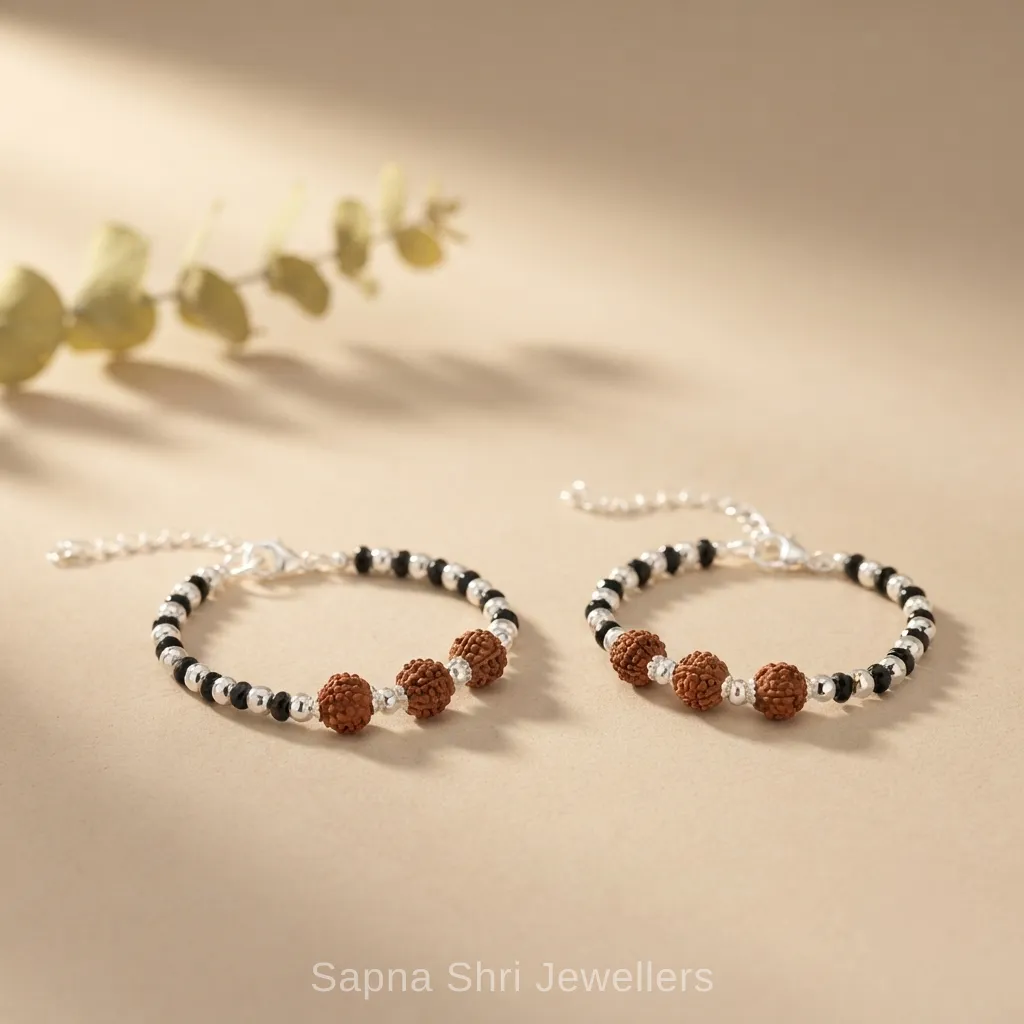 Baby Rudraksha Nazariya Bracelet thumbnail 3