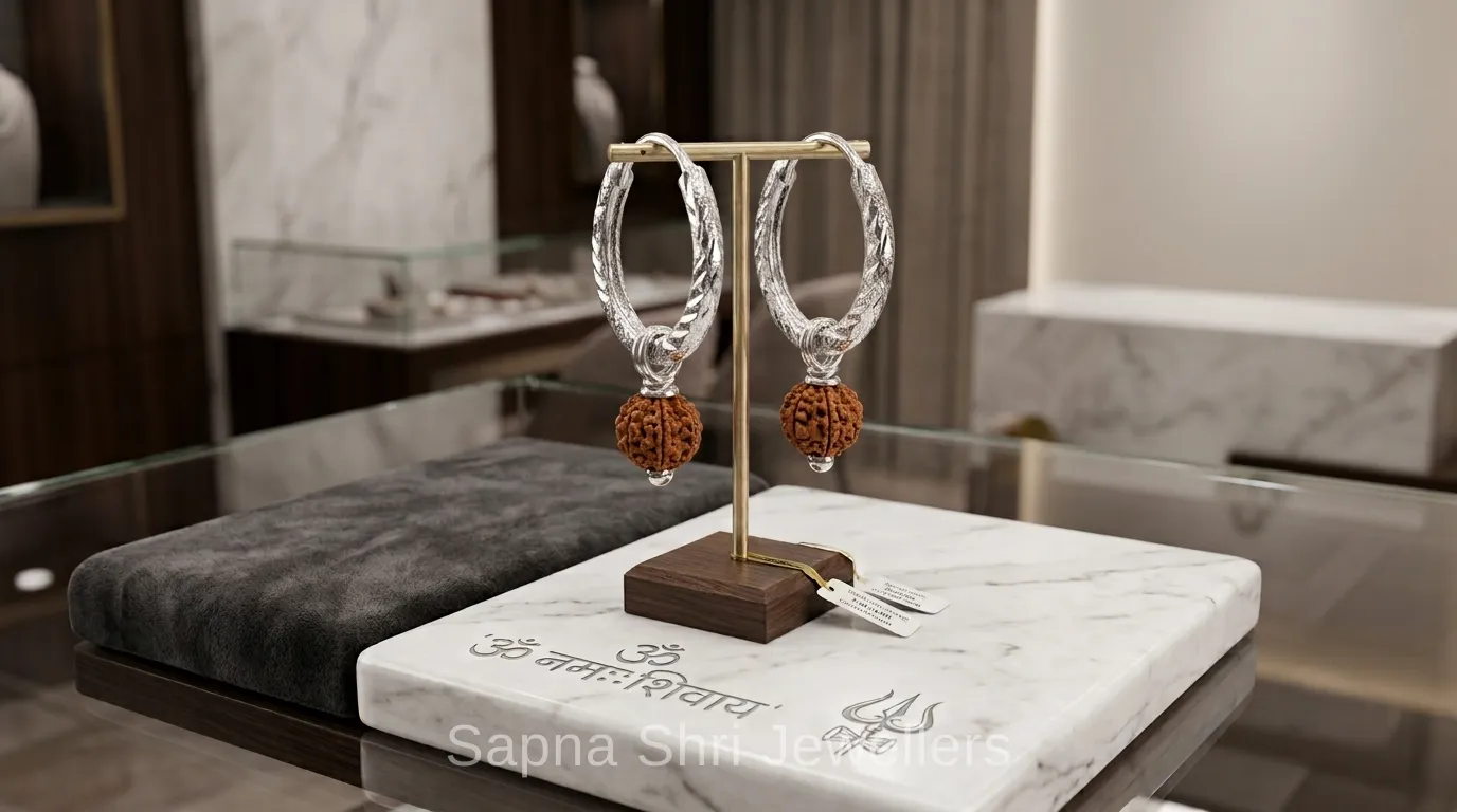 925 Sterling Silver Rudraksha Bali thumbnail 3