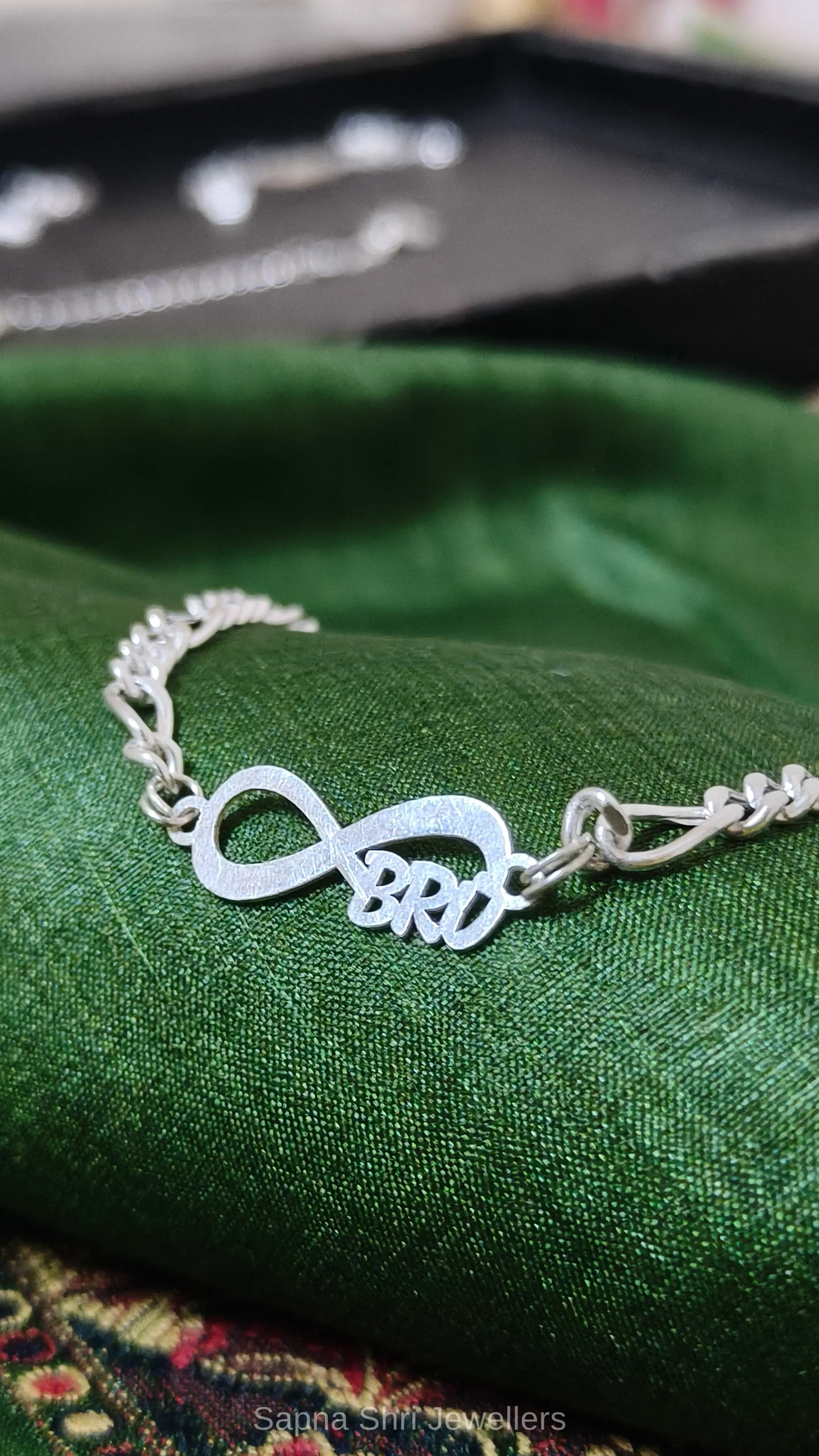 Infinity BRO Silver Rakhi Bracelet thumbnail 3