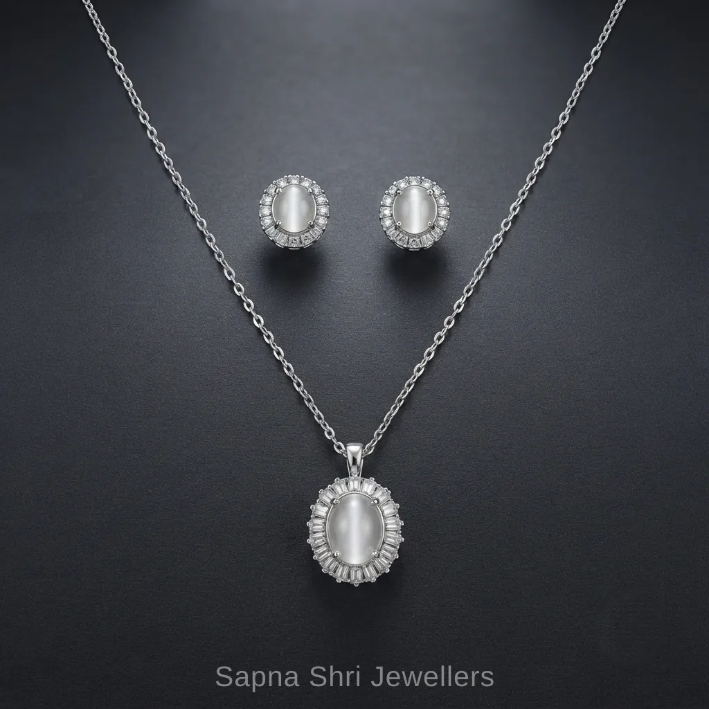 Latest Design Women's Silver Chain Pendant thumbnail 2