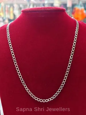 Sterling Silver Curb Link Chain Necklace