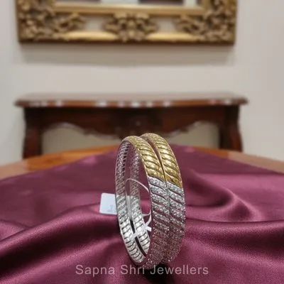 Fancy Silver Churi Gold Polish | चांदी की चूड़ियाँ